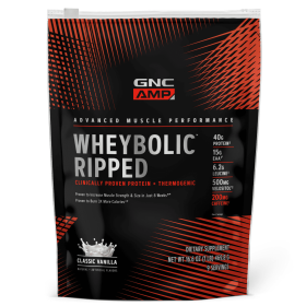 GNC AMP Wheybolic‚Ñ¢ Ripped Protein Powder + Thermogenic, Classic Vanilla, 1.0 LB, 40g Whey Protein