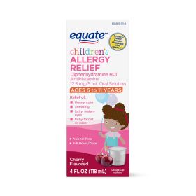 Equate Children's Allergy Relief;  Cherry Flavor Liquid;  4 fl oz