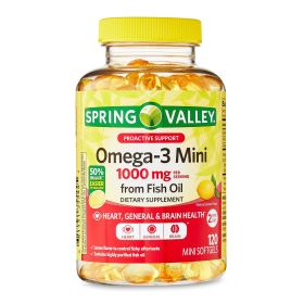 Spring Valley Proactive Support Omega-3 Mini from Fish Oil;  1000 mg;  120 Count