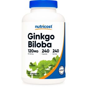 Nutricost Ginkgo Biloba Capsules 120mg, 240 Capsules, Supplement