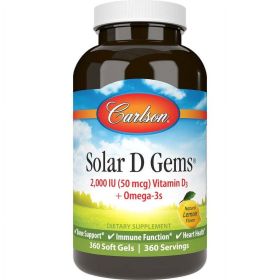 Carlson Labs - Solar D Gems Vitamin D3 2000 IU - 360 Softgels