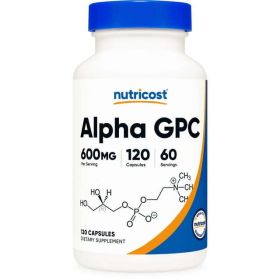 Nutricost Alpha GPC Supplement 600mg, 120 Capsules, 300mg Per Capsule