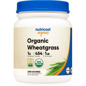 Nutricost Organic Wheatgrass Powder 1 lb, Non-GMO, Gluten Free Supplement