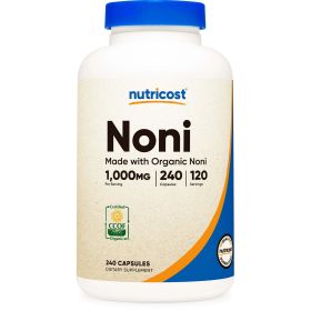 Nutricost Noni 1,000mg, 240 Capsules - Supplement Made with Organic Noni