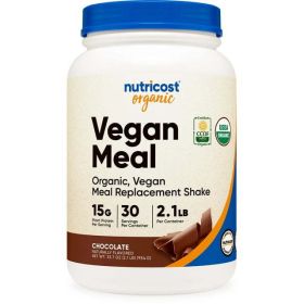 Nutricost Organic Vegan Meal Replacement Shake Powder (Chocolate) - Vegan Supplement