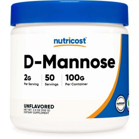 Nutricost D-Mannose Powder 100 Grams (50 Servings) - Non-GMO Supplement