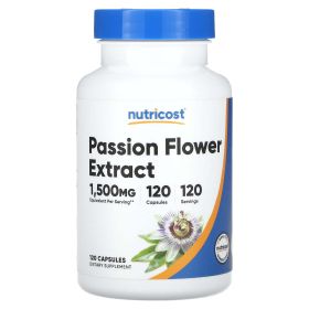 Nutricost Passion Flower Extract (1,500mg Equivalent) 120 Capsules - Non-GMO Supplement