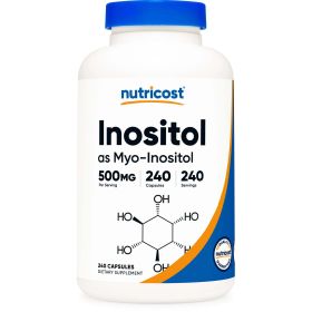 Nutricost Inositol Capsules 500mg, 240 Capsules - Non-GMO, Gluten Free Supplement