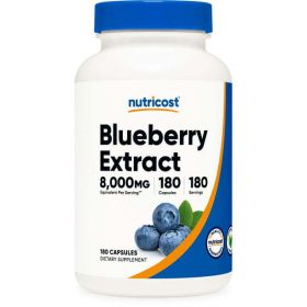 Nutricost Blueberry Extract 8000mg Strength (160mg 50:1 Extract), 180 Capsules, Supplement