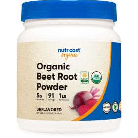 Nutricost Organic Beet Root Powder 1 lb - Certified USDA Organic Supplement