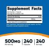 Nutricost Inositol Capsules 500mg, 240 Capsules - Non-GMO, Gluten Free Supplement