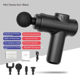 Charging Portable Vibration Mini Massage Gun (Option: 8211 Black Color Box Package)