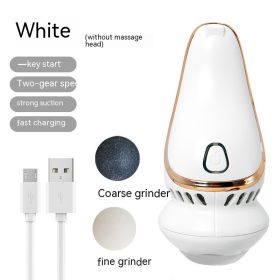 Electric Foot Grinder Multi-function Charging Dust (Option: White Foot Grinder-USB)