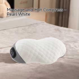 Cervical Massage Pillow Electric Home Cushion (Option: White-Massage-USB)