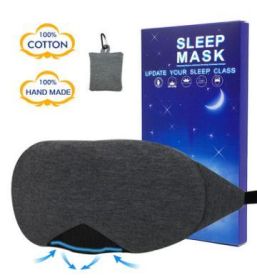 Sleep Mask Fast Sleeping Eye Mask Eyeshade Cover Shade Patch Women Men Soft Portable Blindfold Travel Slaapmasker (Color: Black)