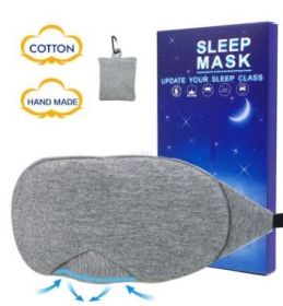 Sleep Mask Fast Sleeping Eye Mask Eyeshade Cover Shade Patch Women Men Soft Portable Blindfold Travel Slaapmasker (Color: Grey)