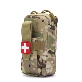 Tactical Medical EDC Pouch EMT Emergency Bandage Tourniquet Scissors IFAK Pouch First Aid Kit Survival Bag Military Pack (Color: Camouflage)