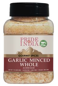 Pride of India ‚Äì Garlic Minced ‚Äì Gourmet Seasoning ‚Äì Ideal for Dips/Sauces/Bread/Salad/Stir-Fries ‚Äì Ideal Pantry Condiments ‚Äì Easy to Use (size: 7 oz)